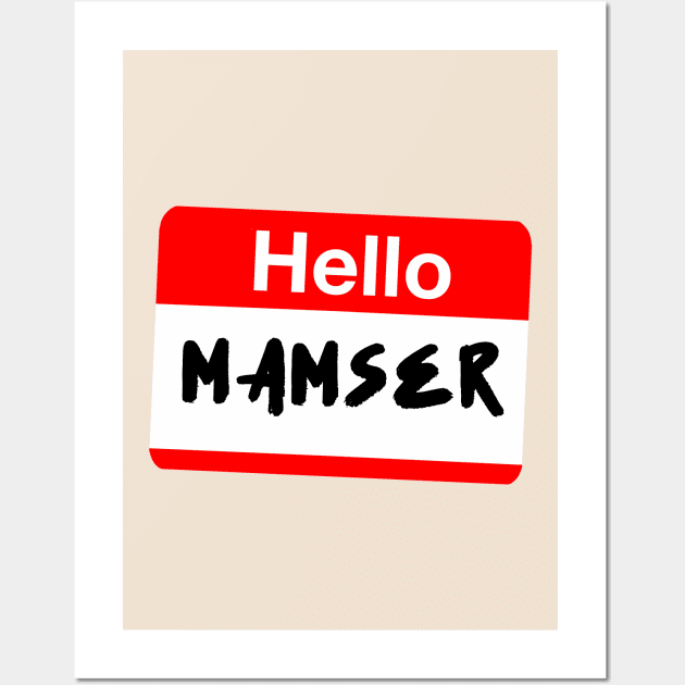 HELLO MAMSER FUNNY PINOY POCKET DESIGN Wall Art by Aydapadi Studio